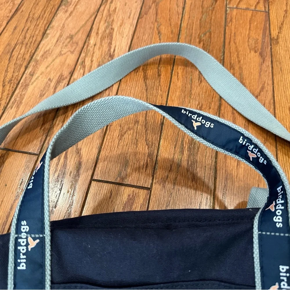 Birddogs Duffle Gym Bag Canvas Travel Carry On Weekend Bag Navy Blue Logo